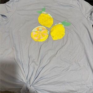 Kids Lemon Graphic T-Shirt - Light Blue
